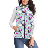 Stingray Pattern Print Design 01 Women's Padded Vest
