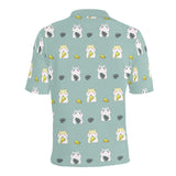 Cute hamster cheese pattern Men's All Over Print Polo Shirt