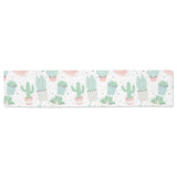 Pastel color cactus pattern Table Runner