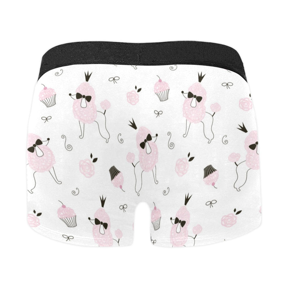 Poodle dog rose cake pattern Men's All Over Print Boxer Briefs Men's Underwear