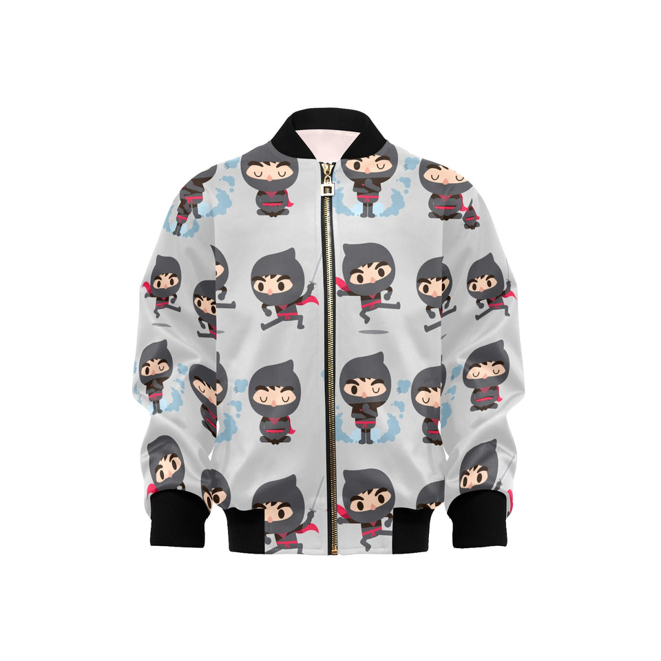 Cute ninja pattern Kids' Boys' Girls' Bomber Jacket