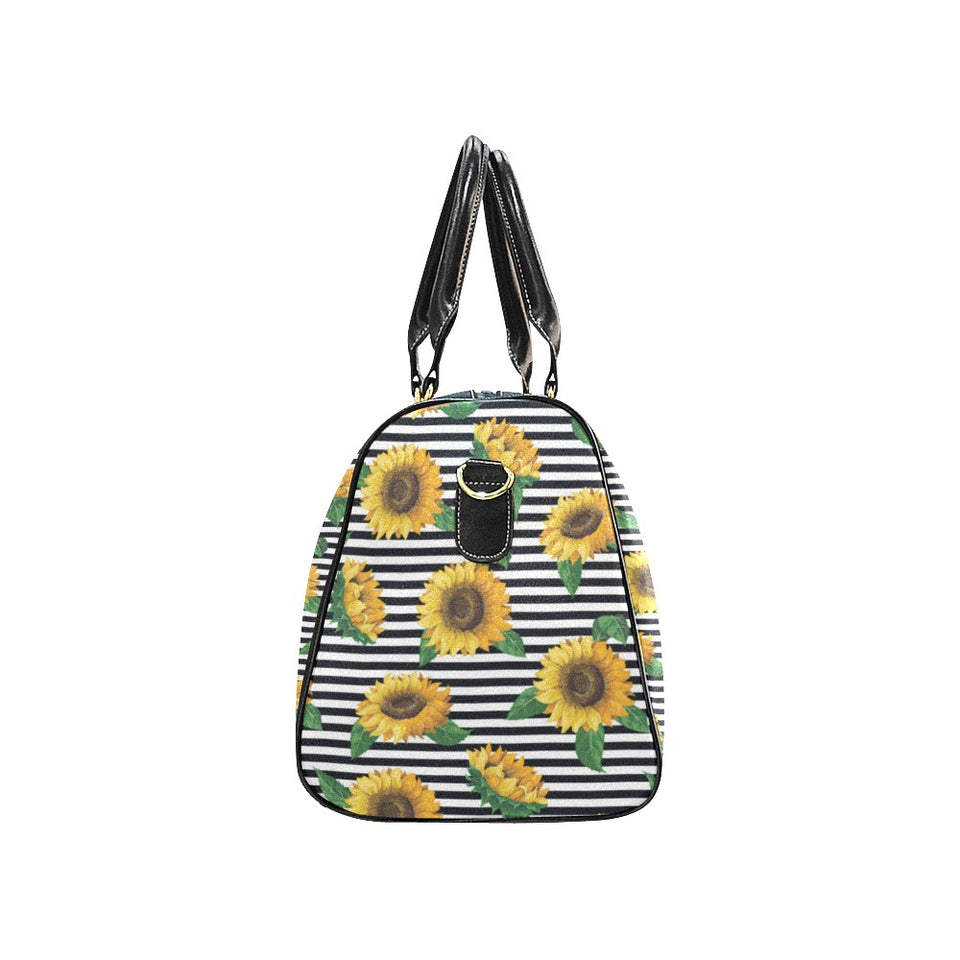 sunflowers ribbon background Travel Bag