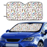 Skate Board Pattern Print Design 05 Car Sun Shade
