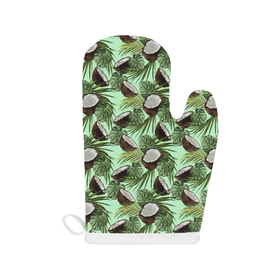 Coconut Pattern Print Design 02 Heat Resistant Oven Mitts