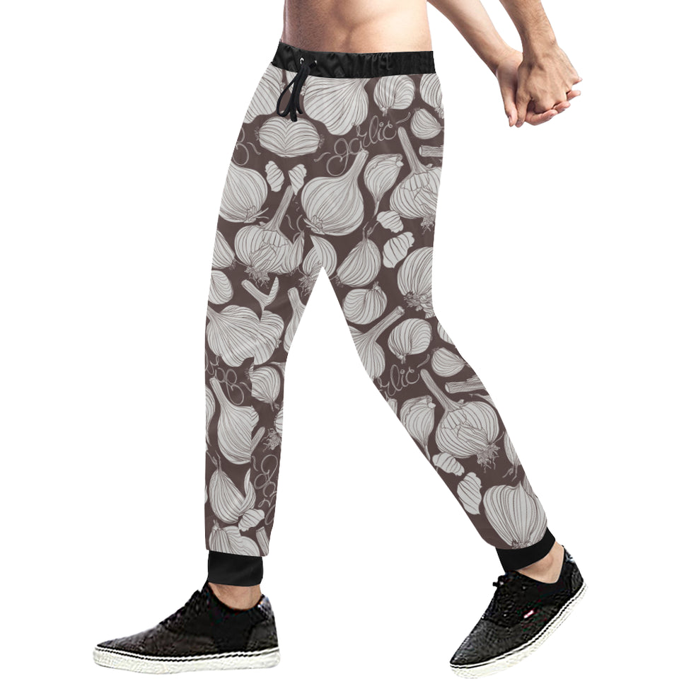 Garlic bulb dark background Unisex Casual Sweatpants