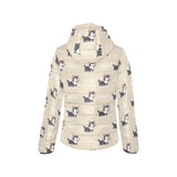 Cute Siberian Husky Women's Padded Hooded Jacket