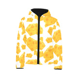 Cheese slice pattern Kids' Boys' Girls' Padded Hooded Jacket