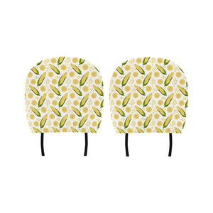 Corn Pattern Print Design 05 Car Headrest Cover