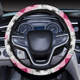 Yorkshire Terrier Pattern Print Design 03 Car Steering Wheel Cover