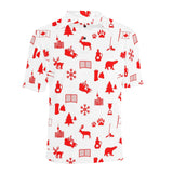 Canada Pattern Print Design 04 Men's All Over Print Polo Shirt