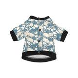 Sea turtle Polynesian Tribal design pattern All Over Print Pet Dog Round Neck Fuzzy Shirt