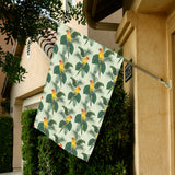 Beautiful parrot palm leaves pattern House Flag Garden Flag