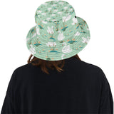 White swan lake pattern Unisex Bucket Hat