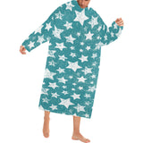 Vintage star pattern Blanket Robe with Sleeves