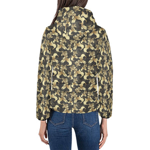 Goldfish Pattern Print Design 01 Women's Padded Hooded Jacket