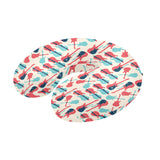 Red Blue guitar pattern U-Shaped Travel Neck Pillow