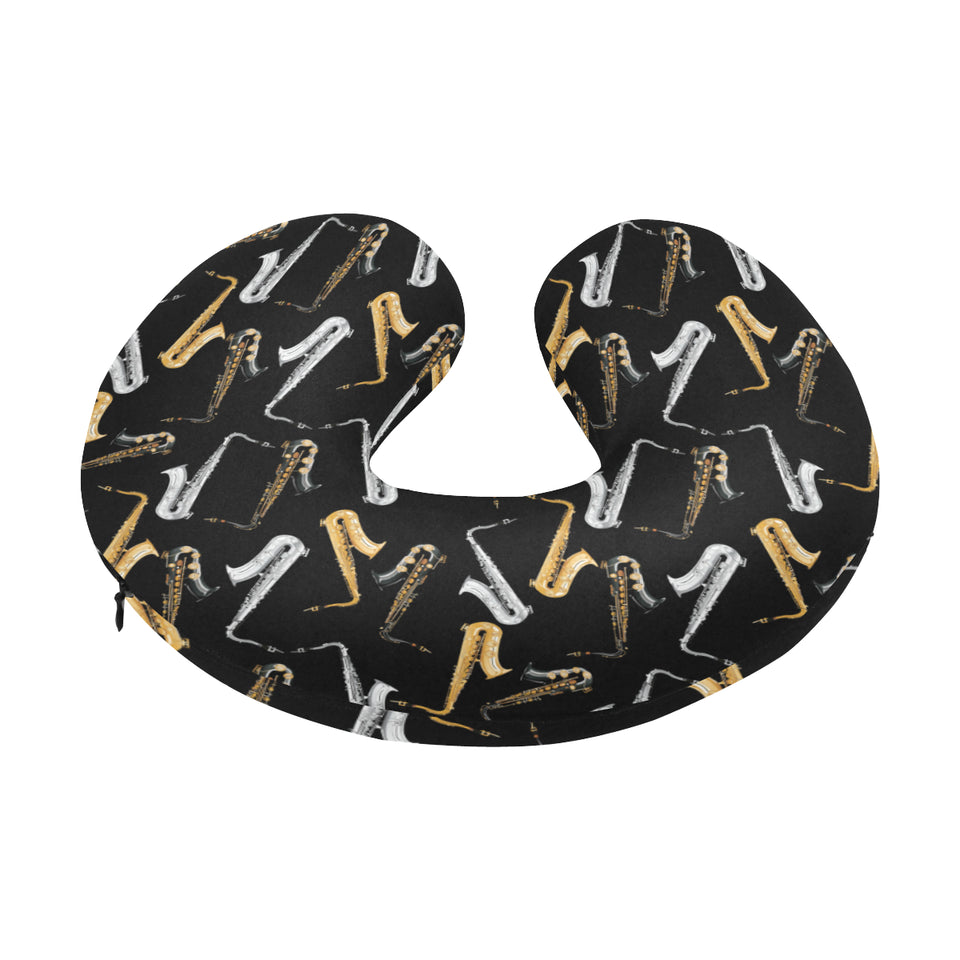 saxophone design pattern U-Shaped Travel Neck Pillow