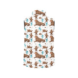 sea lion Seals jellyfish pattern Women's Padded Vest