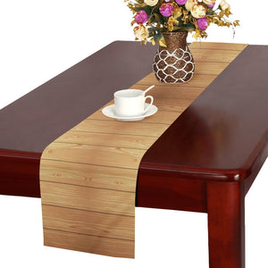 Wood Printed Pattern Print Design 05 Table Runner