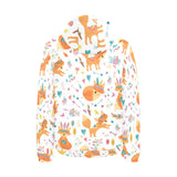 cute tribal fox pattern Men's Padded Hooded Jacket