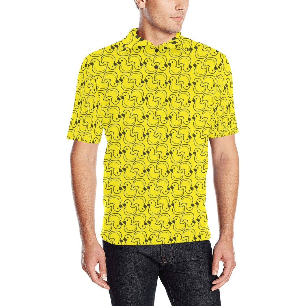Duck Pattern Print Design 02 Men's All Over Print Polo Shirt