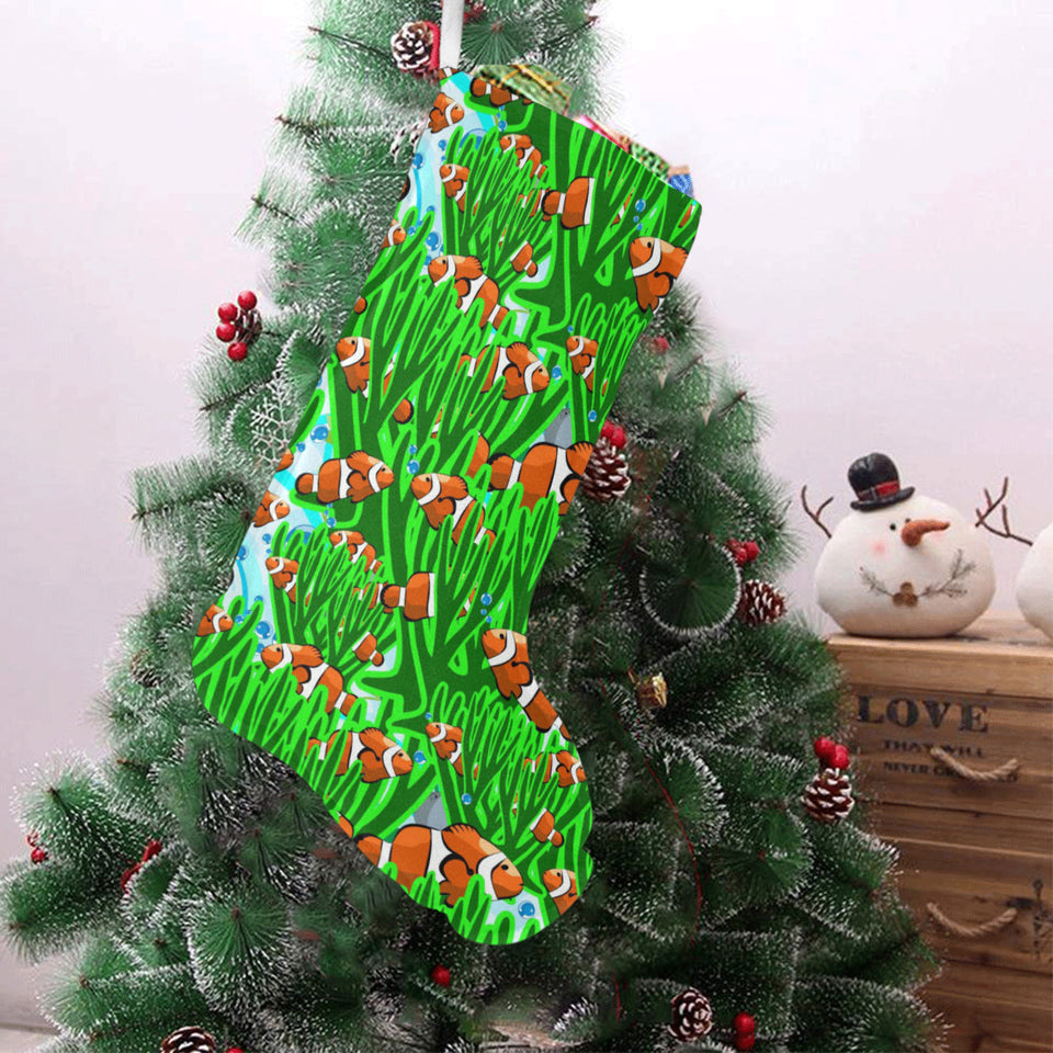 Clown Fish Pattern Print Design 01 Christmas Stocking