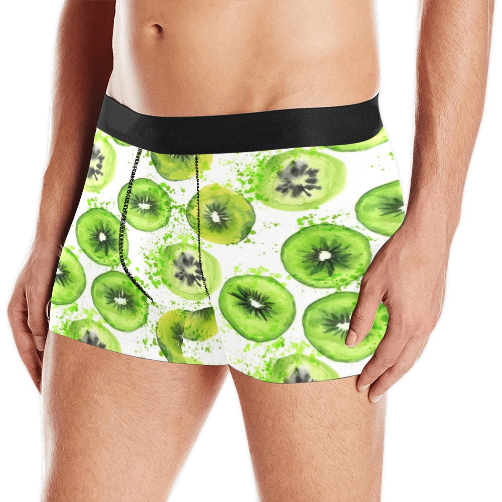 Watercolor kiwi pattern Men's All Over Print Boxer Briefs Men's Underwear
