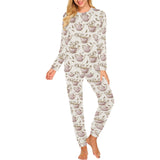 Tea pots Pattern Print Design 03 Women's All Over Print Pajama Set