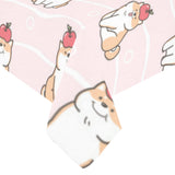 Cute Shiba Inu Dog Apple pattern Tablecloth