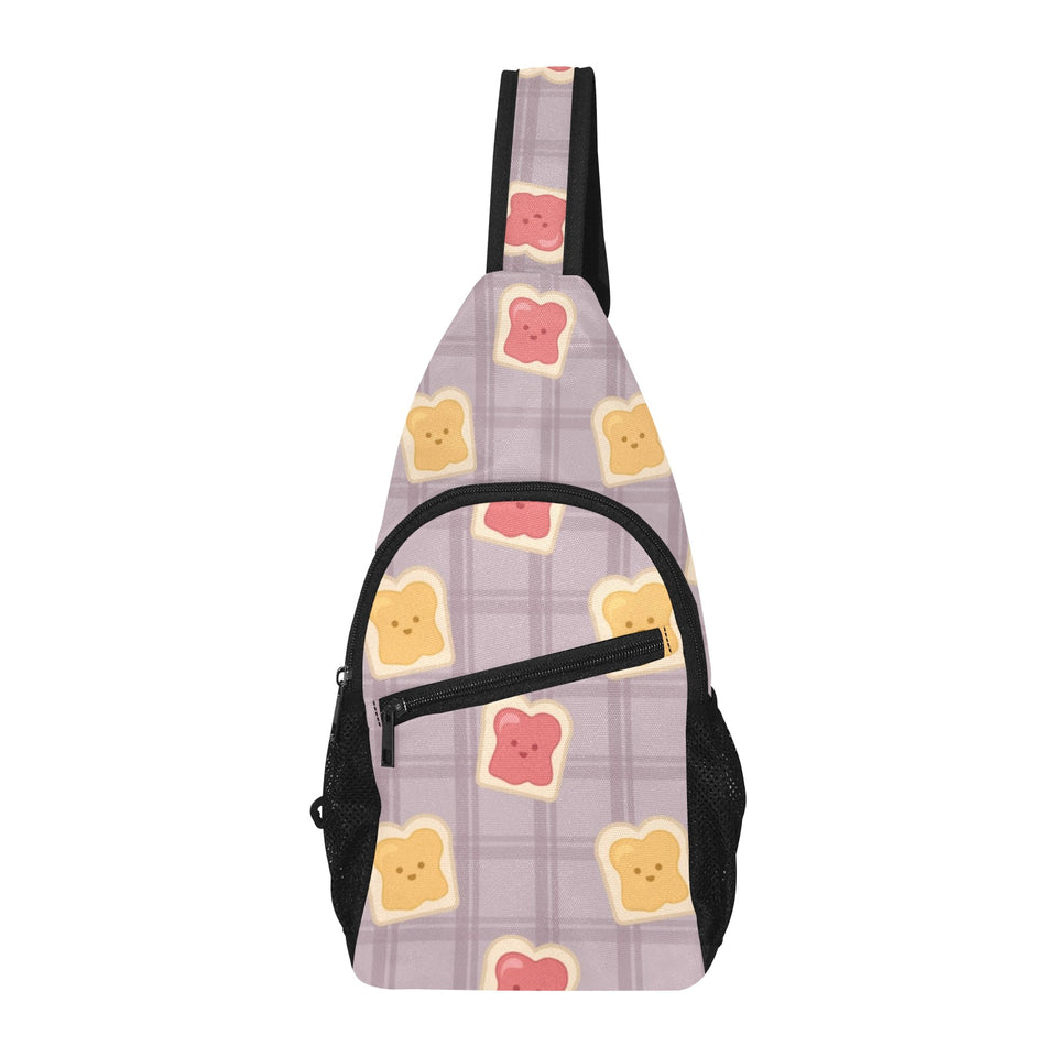 Bread Toast Pattern Print Design 05 All Over Print Chest Bag