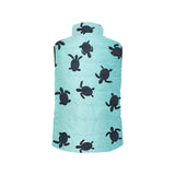 Sea turtle with blue ocean backgroud Women's Padded Vest