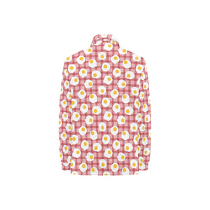 Fried Eggs Pattern Print Design 03 Women's Long Sleeve Polo Shirt