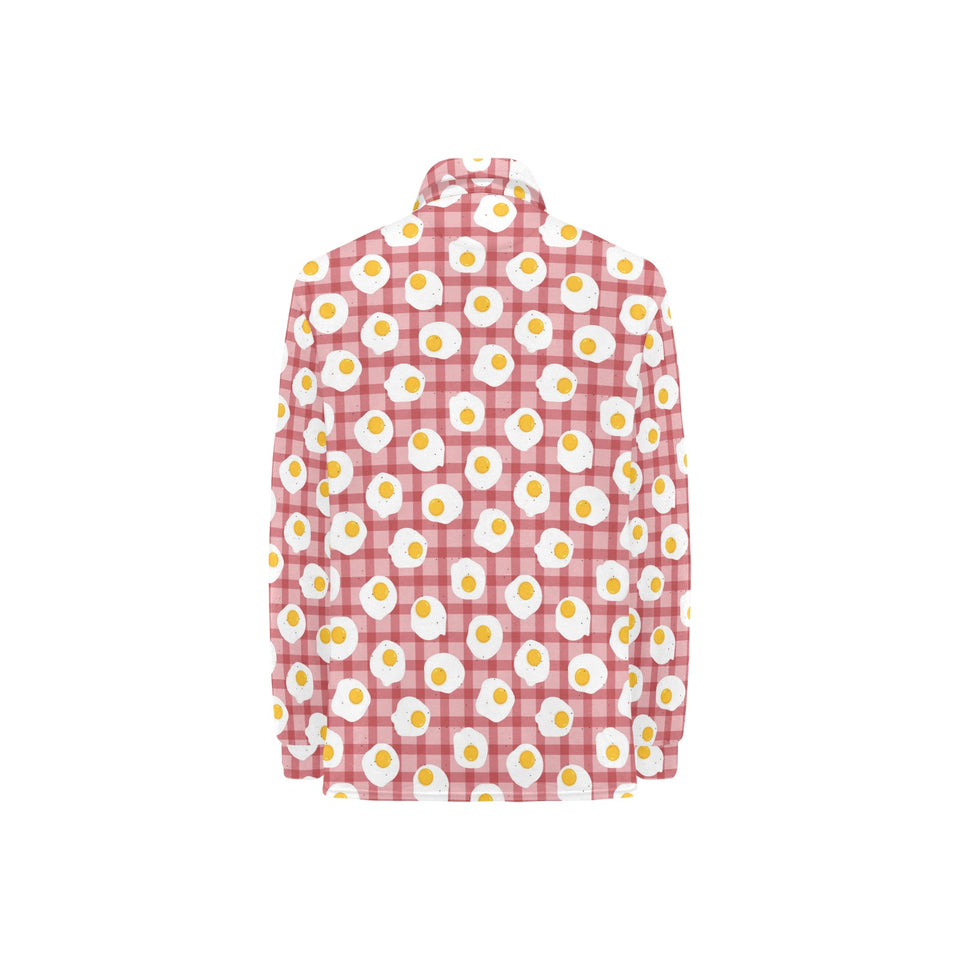 Fried Eggs Pattern Print Design 03 Women's Long Sleeve Polo Shirt