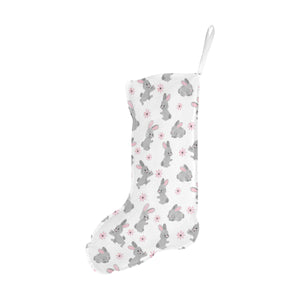 Watercolor cute rabbit pattern Christmas Stocking
