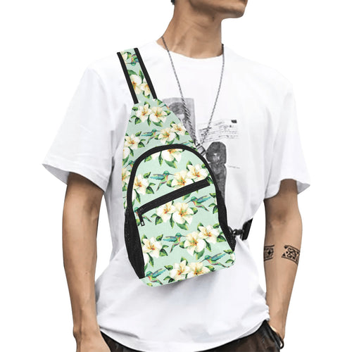 Hummingbird Pattern Print Design 01 All Over Print Chest Bag