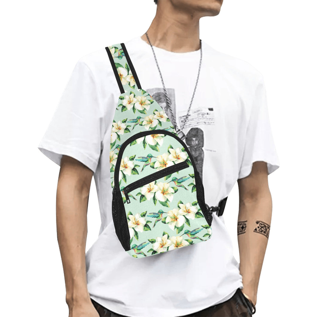 Hummingbird Pattern Print Design 01 All Over Print Chest Bag