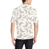 Cool gold moon abstract pattern Men's All Over Print Polo Shirt