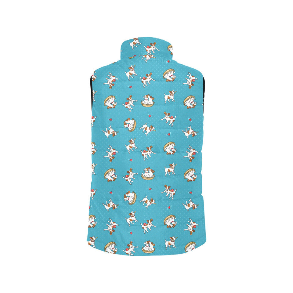 Jack Russel Pattern Print Design 03 Men's Padded Vest