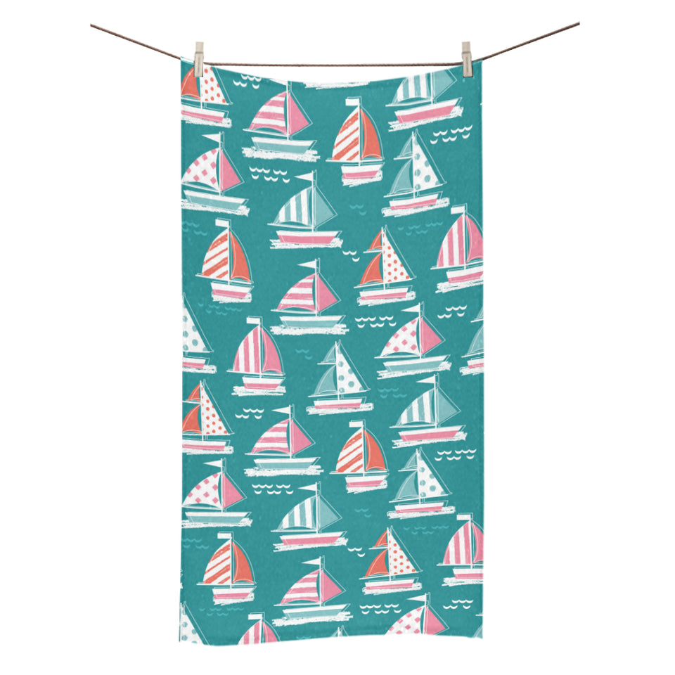 Cute sailboat pattern Bath Towel