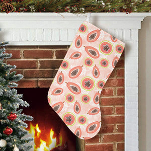 papaya leaves pattern Christmas Stocking