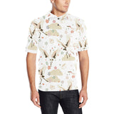 Beautiful Japanese cranes pattern Men's All Over Print Polo Shirt