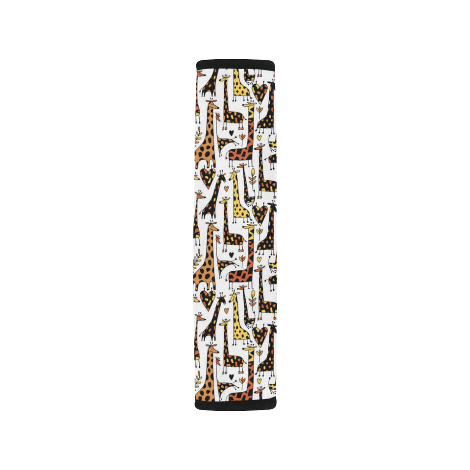 Giraffe Pattern Print Design 05 Car Seat Belt Cover