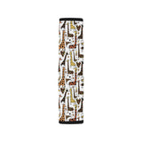Giraffe Pattern Print Design 05 Car Seat Belt Cover
