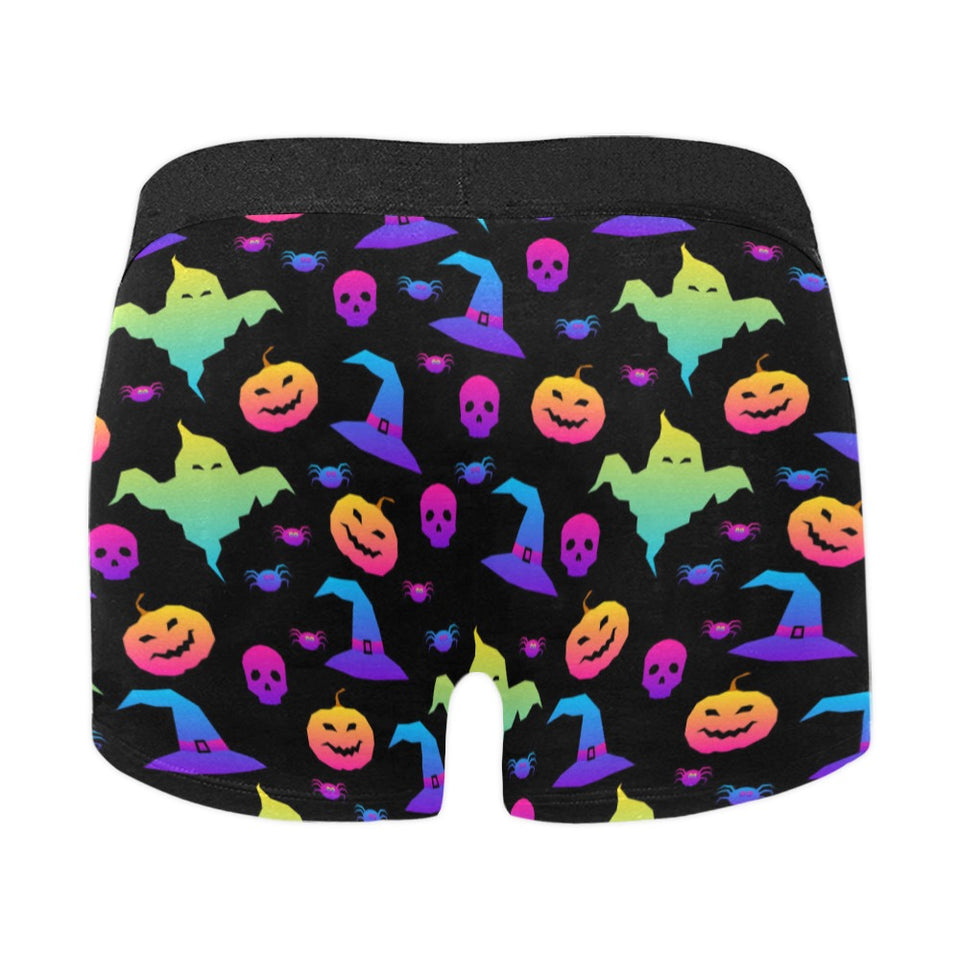 Colorful halloween background Men's All Over Print Boxer Briefs Men's Underwear
