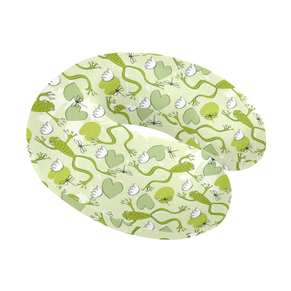 Cute frog dragonfly pattern U-Shaped Travel Neck Pillow