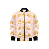 Cute shiba inu dog pattern Kids' Boys' Girls' Bomber Jacket