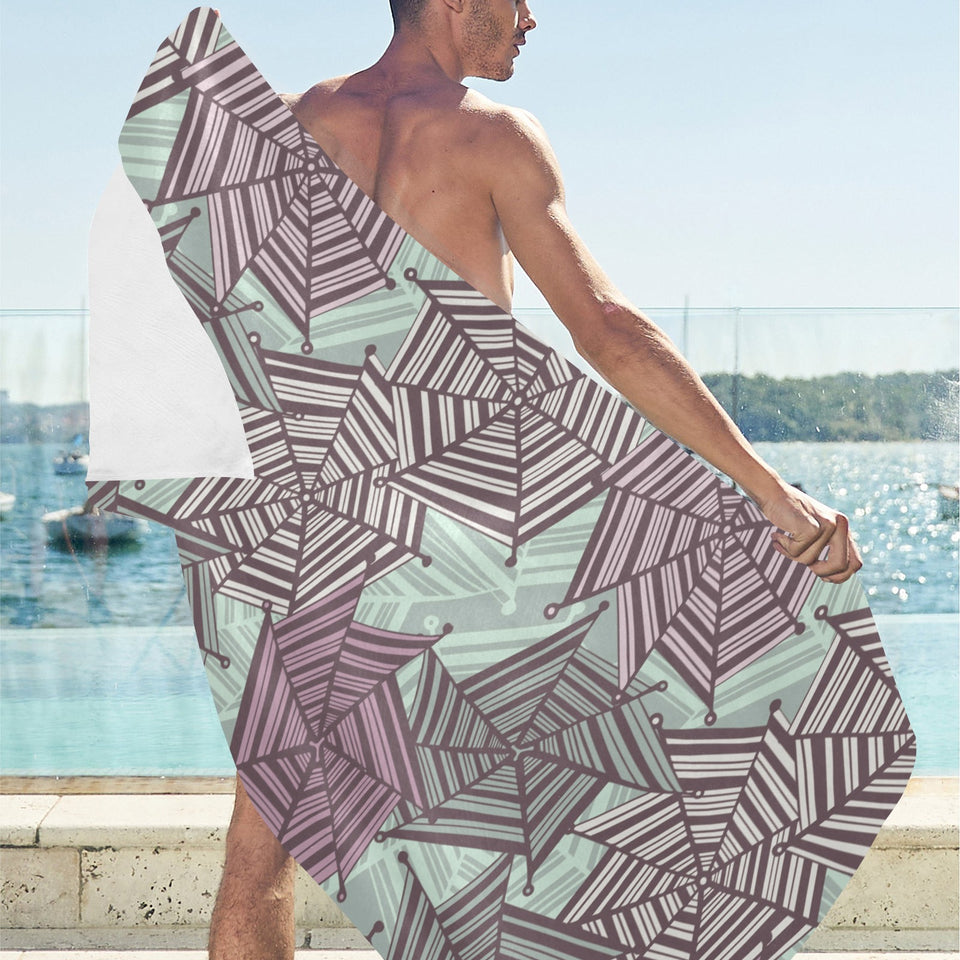 Spider web cobweb design color pattern Beach Towel