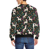 Unicorns forest background Men's Crew Neck Sweatshirt