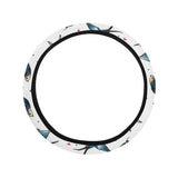 Swallow Pattern Print Design 04 Car Steering Wheel Cover