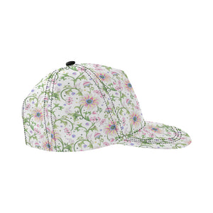 Beautiful pink lotus waterlily leaves pattern All Over Print Snapback Cap